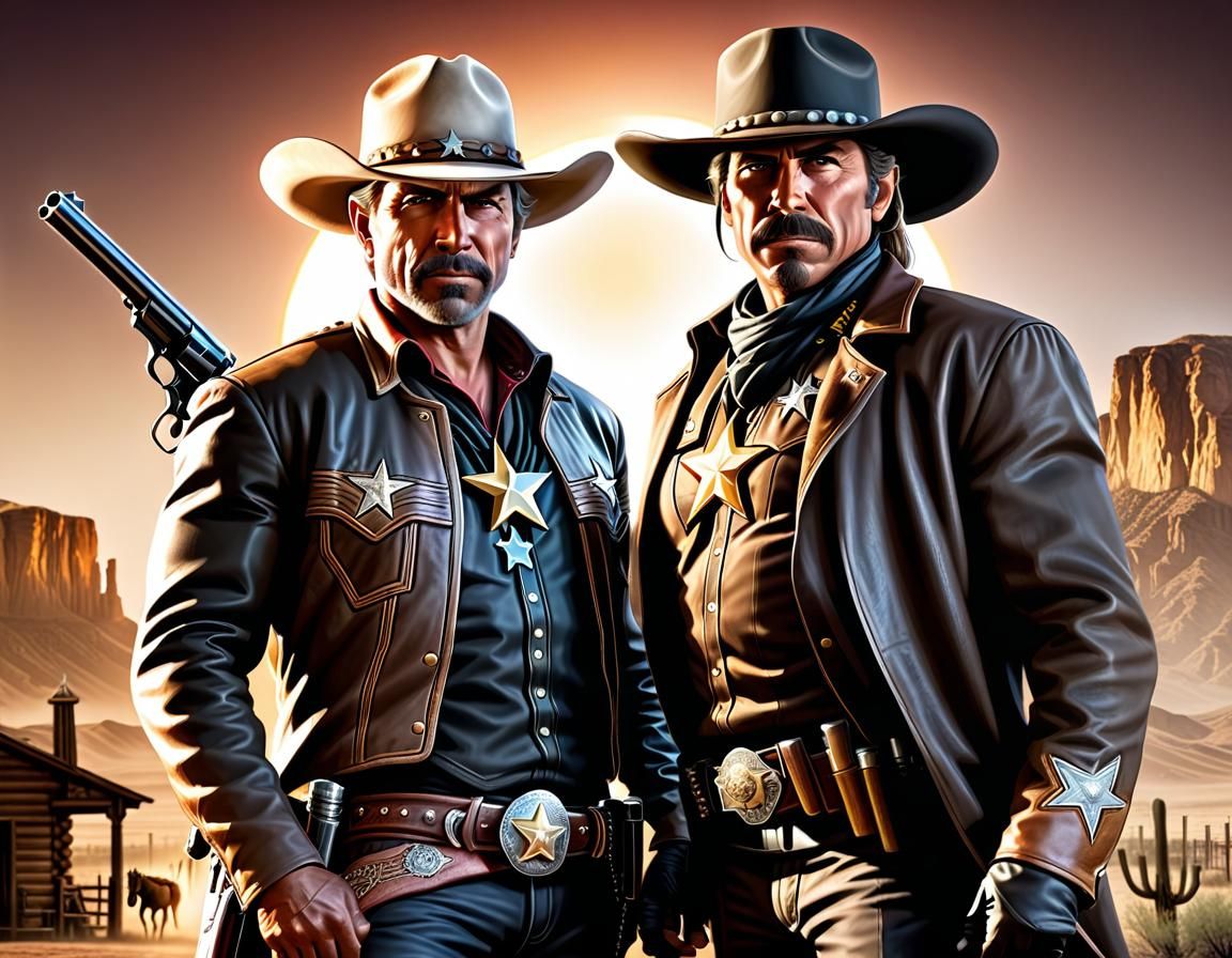 Wild West Gunslinger and Outlaw Portrait