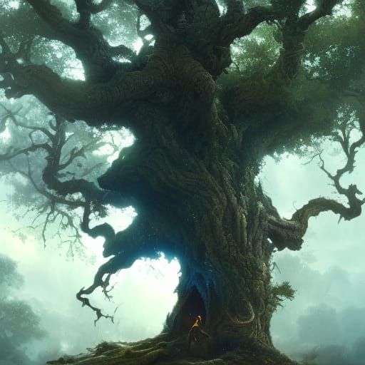 Oak Tree King: Dark Fantasy Concept Art