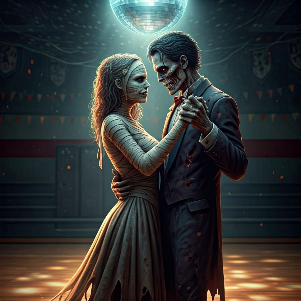 Zombie and Mummy Dance: Gothic Horror Fantasy