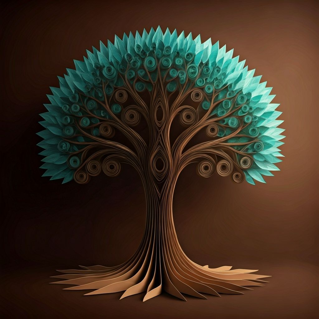 Intricate Paper Tree Sculpture