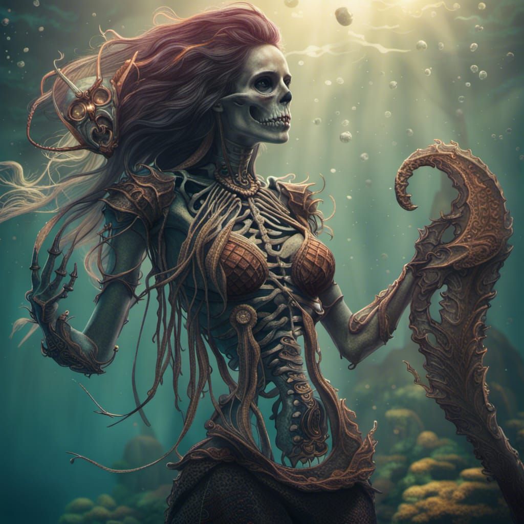 Skeleton of a mermaid