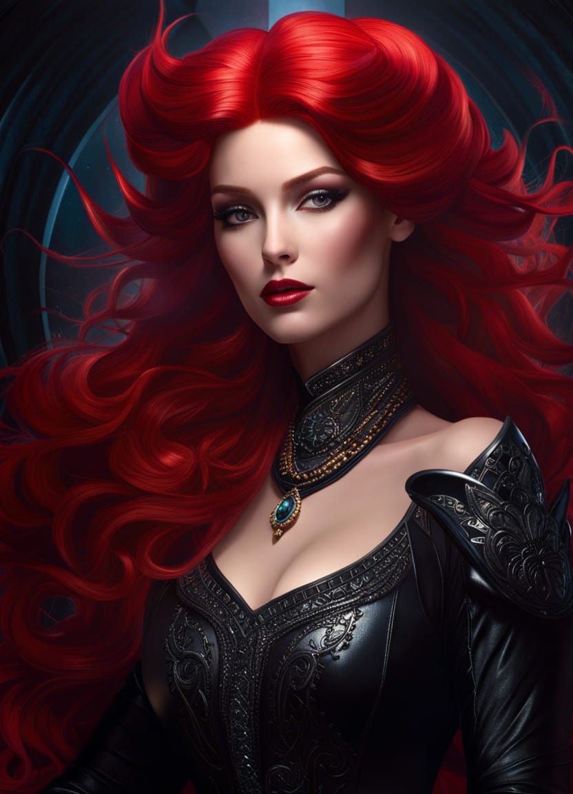 Gothic Nun Poison Ivy Goddess Portrait