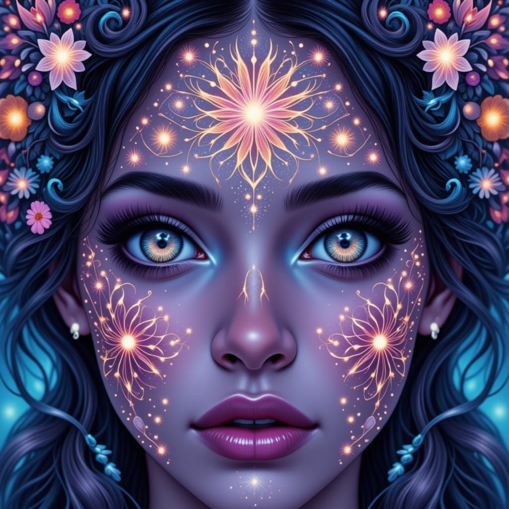 Ethereal Leopard Mandala: A Dreamy Portrait