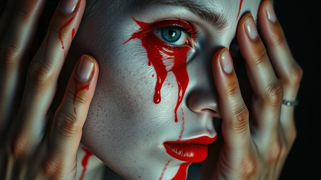 Sickly Beauty in Crimson Ritual