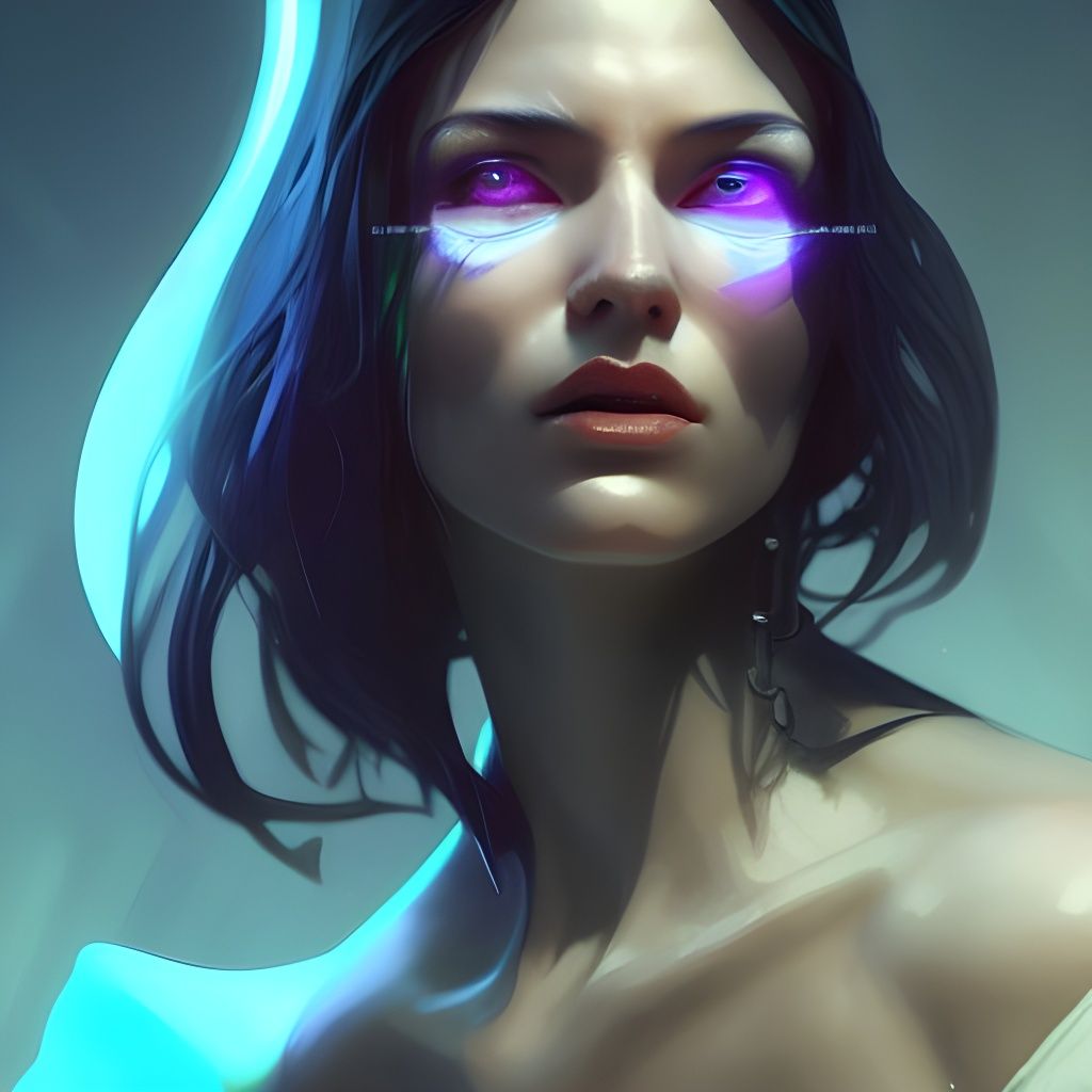 Cyberpunk Witch Portrait in 8k Resolution