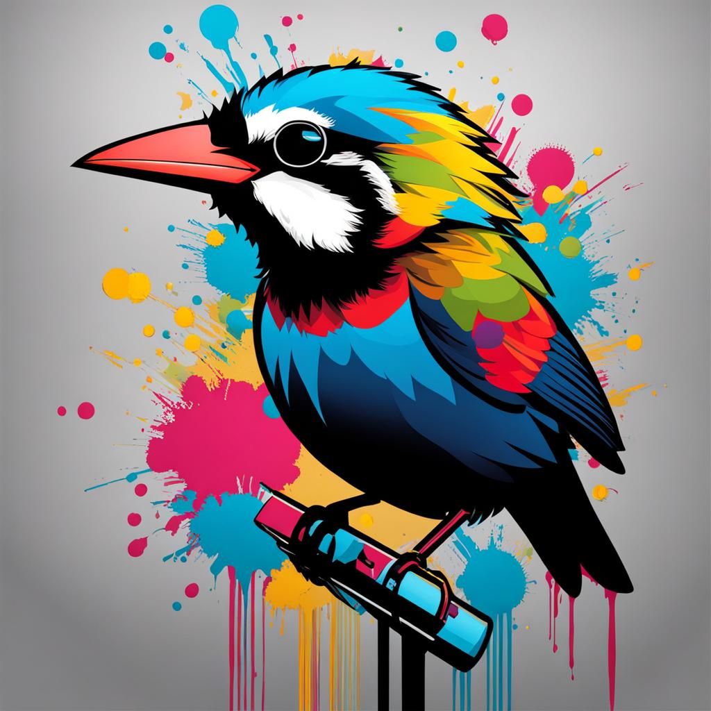 Baroque Guaiti Bird in Intellectual Attire