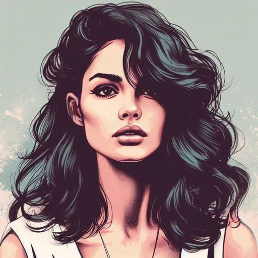 Beautiful Greek Girl in Royo Style