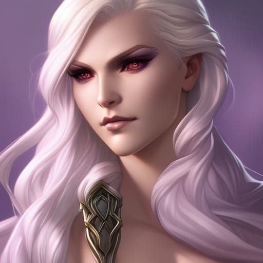 Stern Silver-Haired Warrior Woman: Hyperdetailed Portrait