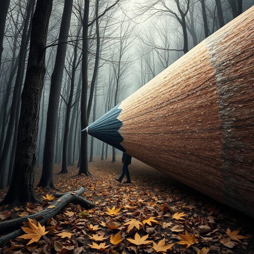 Colossal Pencil Becomes Spring Forest in Hyperrealistic Oil ...