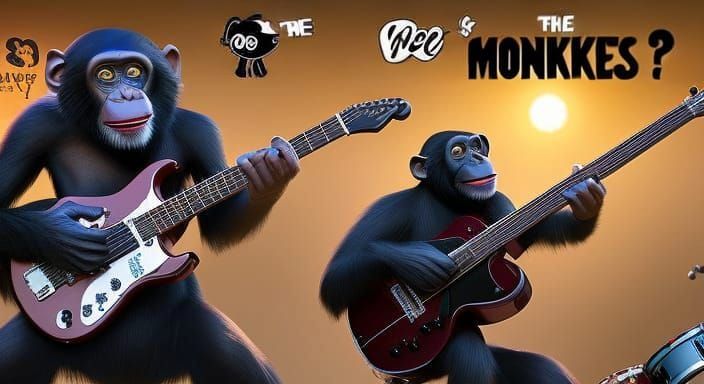 Chimpanzees Mimic The Monkees Band