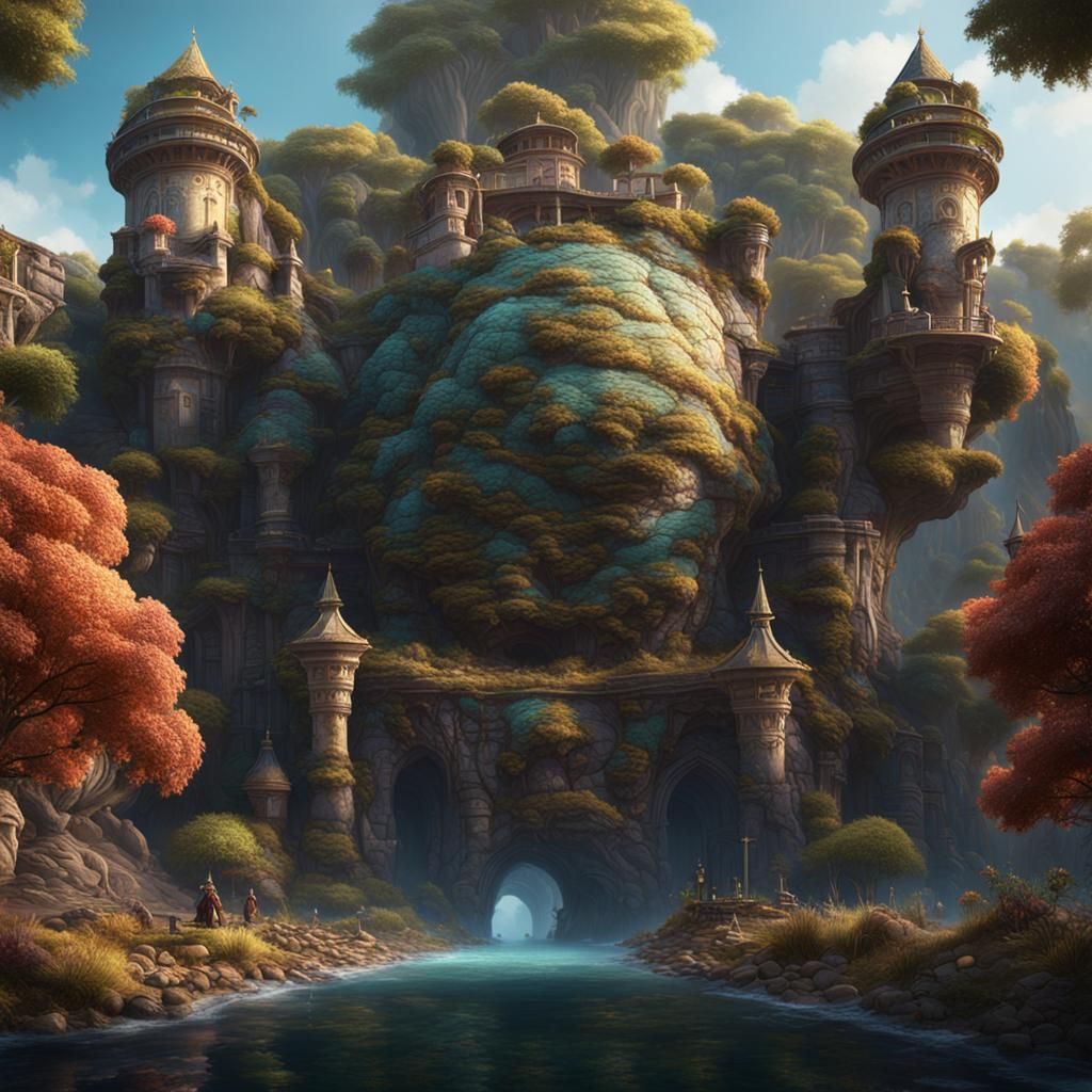 Detailed Matte Painting of a Fat Fig