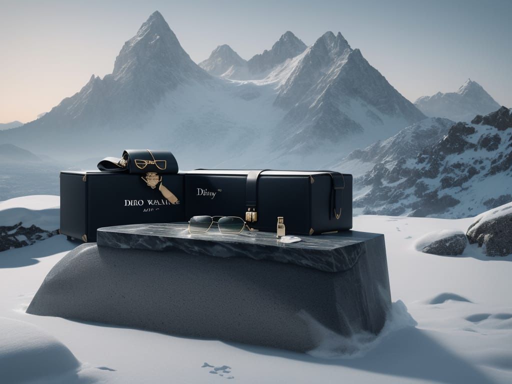 Luxury Adventure: Dior, Rolex, RayBan on Mountain Slab