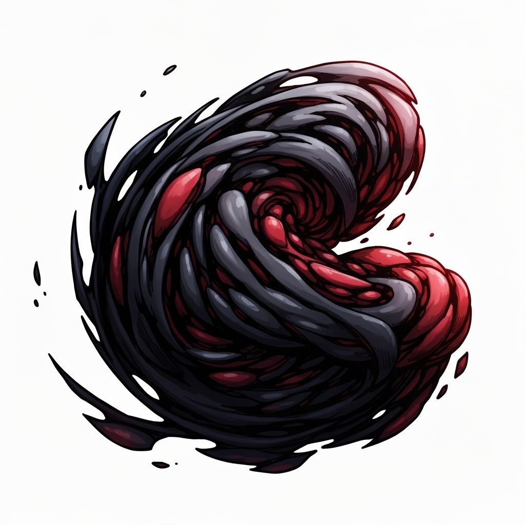 Abstract Surreal Form in Comic Art Style