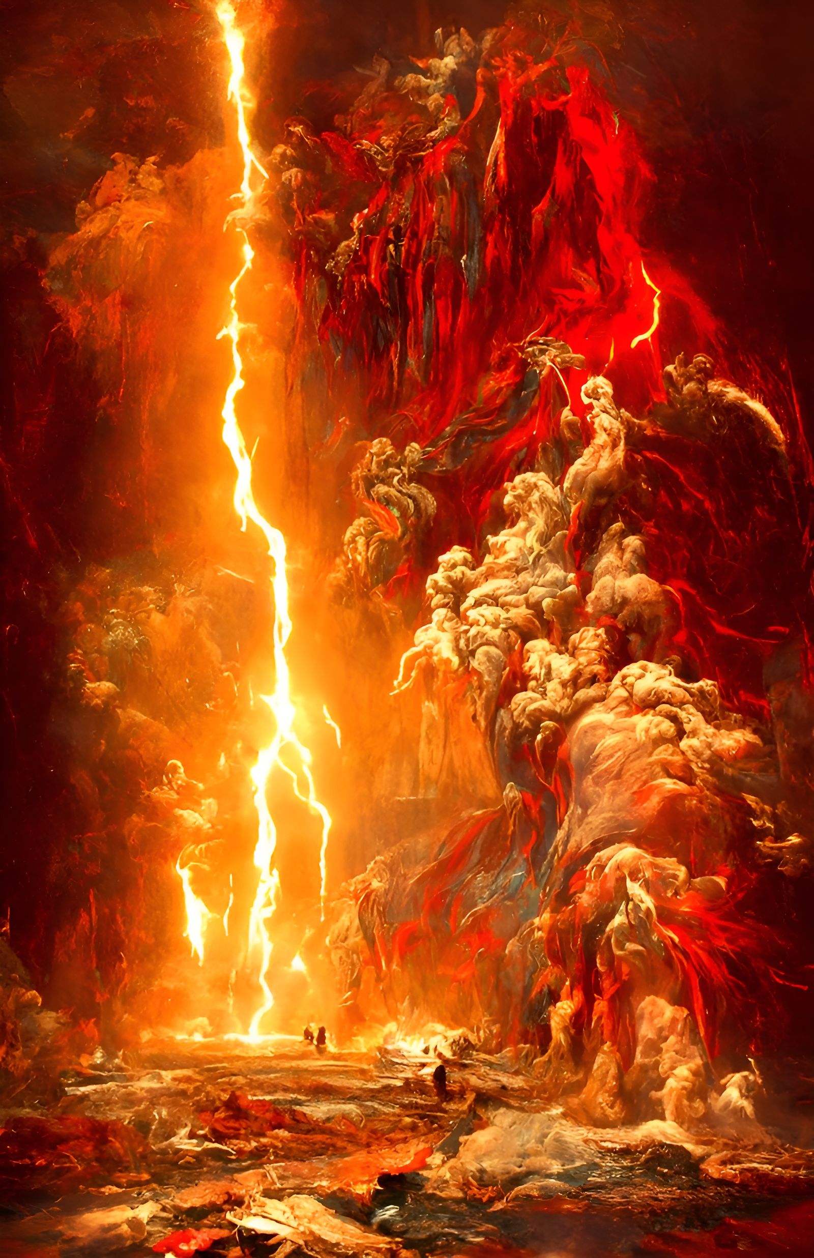 Hellish Firestorm of Raging Flames and Lightning