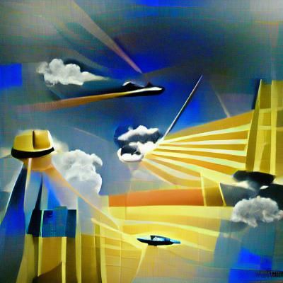 Art Deco Film Noir with Sunshine Rays
