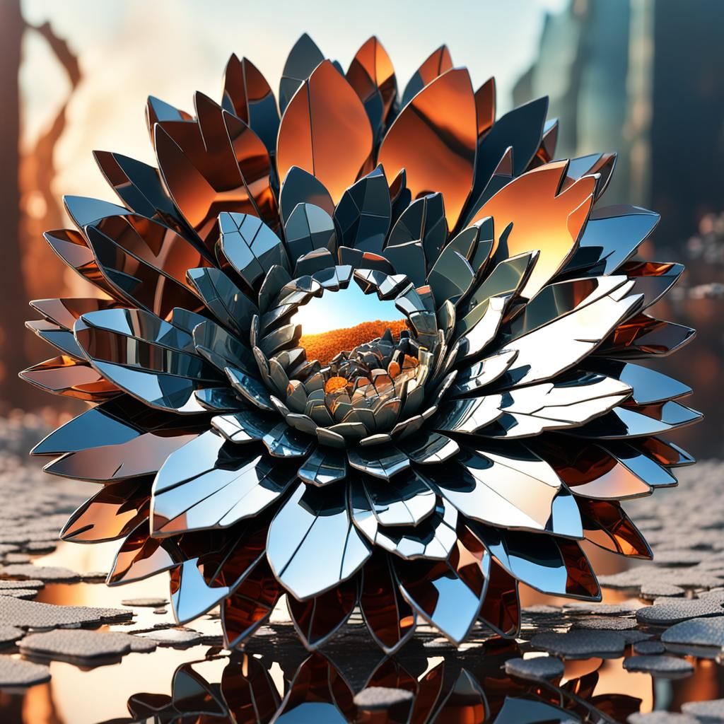 Mirror Shard Flower in Mandelbulber3d Style