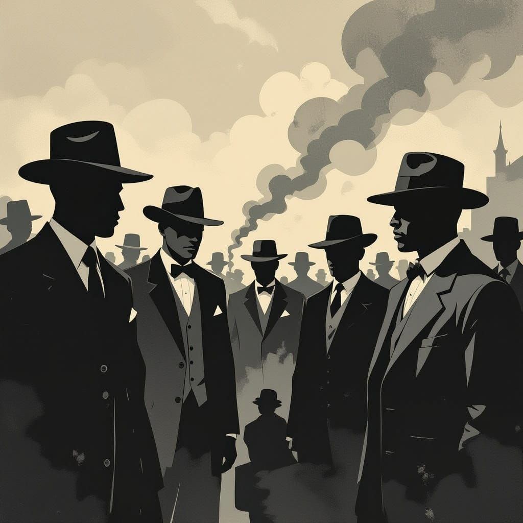 Jim Crow Era Oppression Depicted in Stylized Protest Art