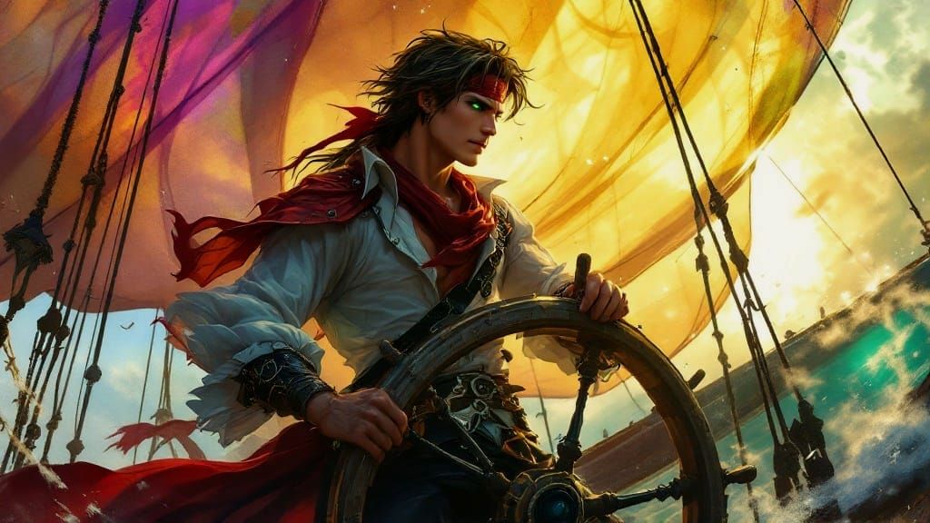 Dashing Faerie Pirate on a Vessel of Wonder