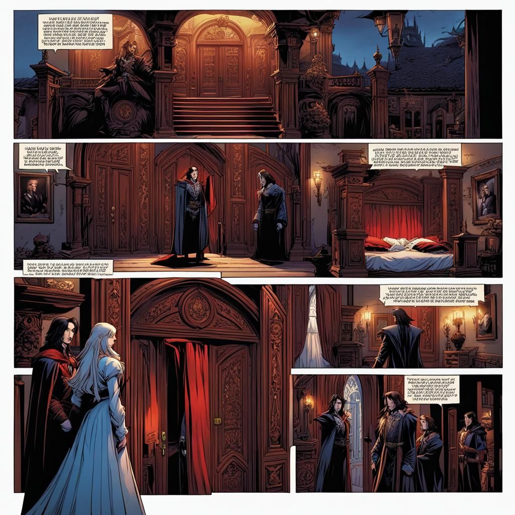 Dracula and Lisa: A Castlevania Comic Scene