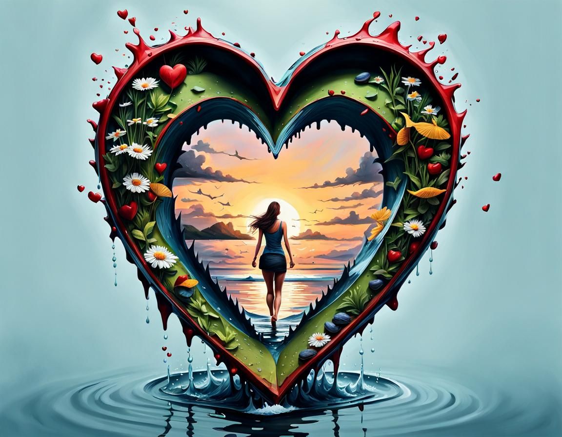 Melancholic Figure Lost in Thought and Emotion