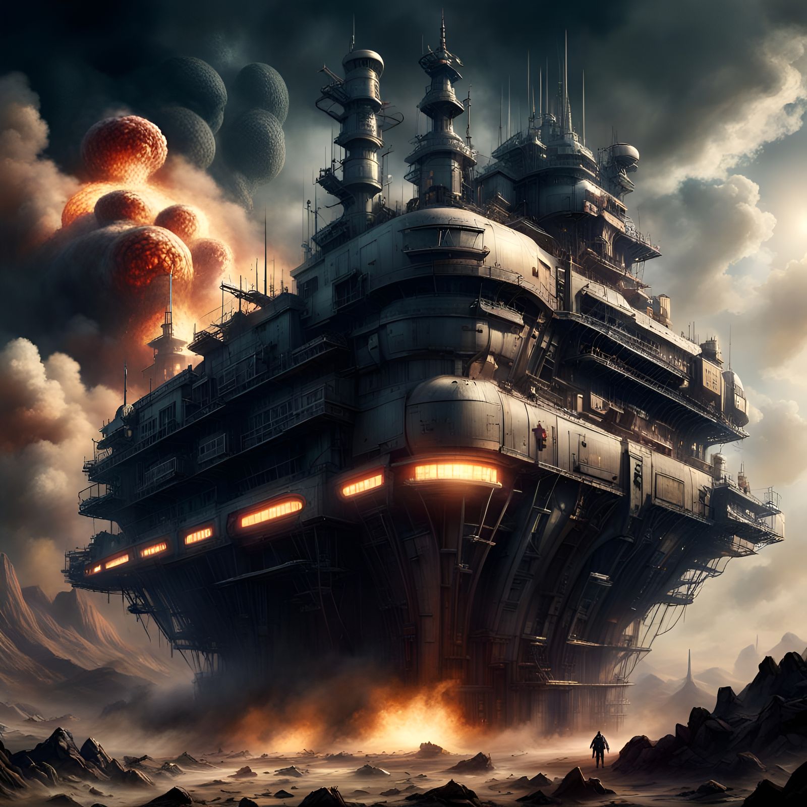 Retro Sci-Fi Gladiator Battle on Outpost Nine