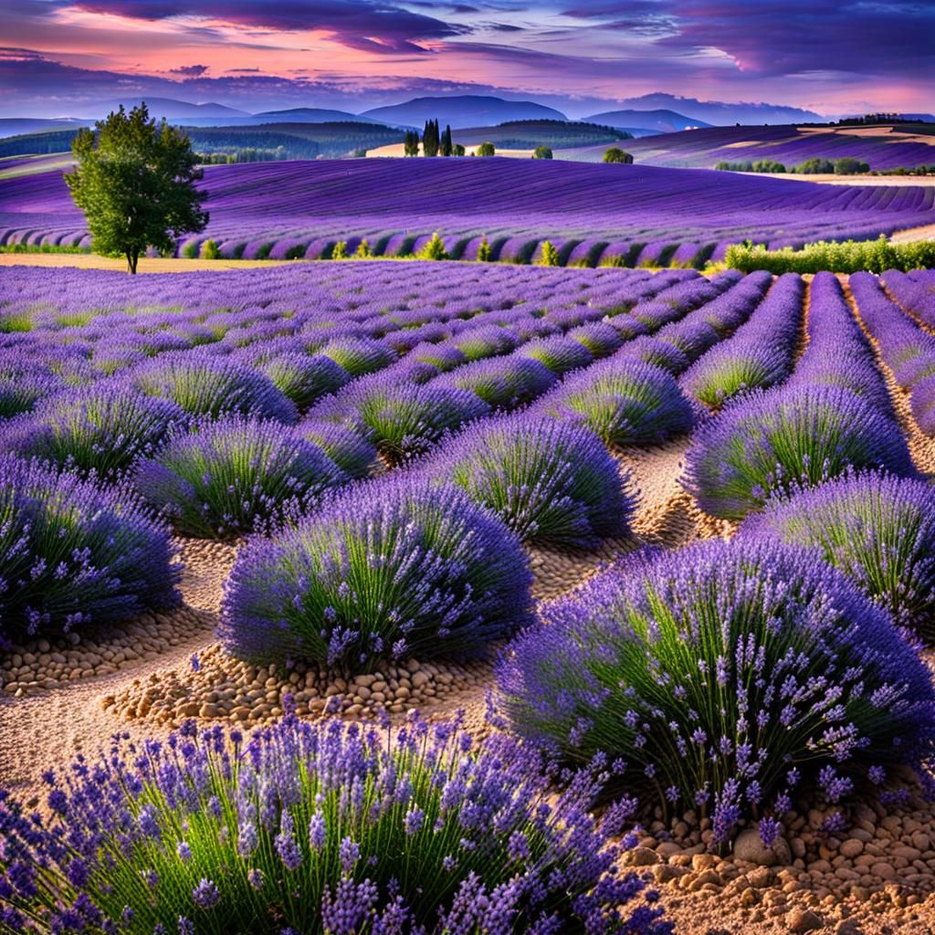 Dramatic French Lavender Fields in Bloom