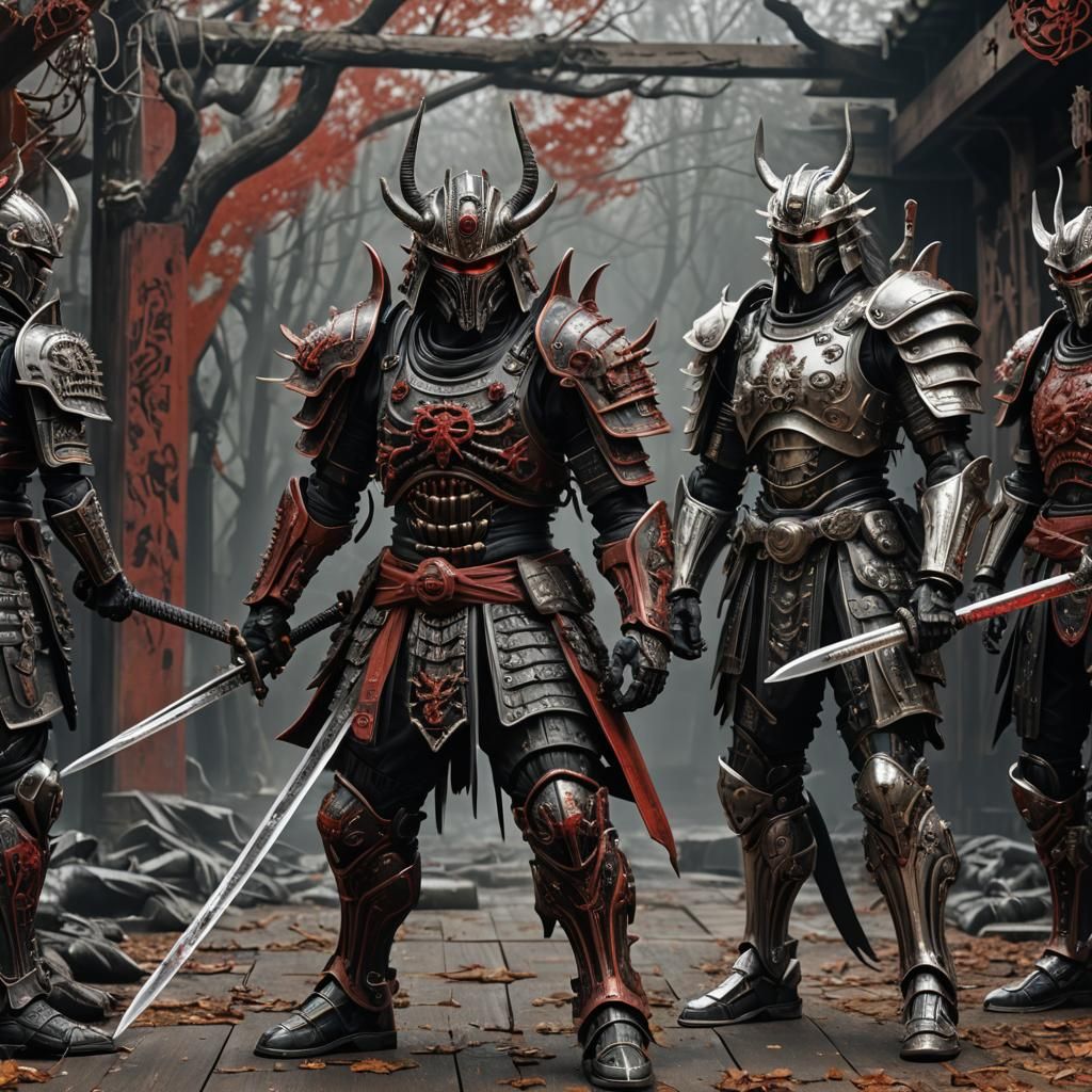 Satanic samurai warriors