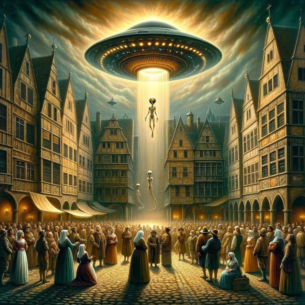 First Contact: Extraterrestrials Arrive in 15th Century Oil ...