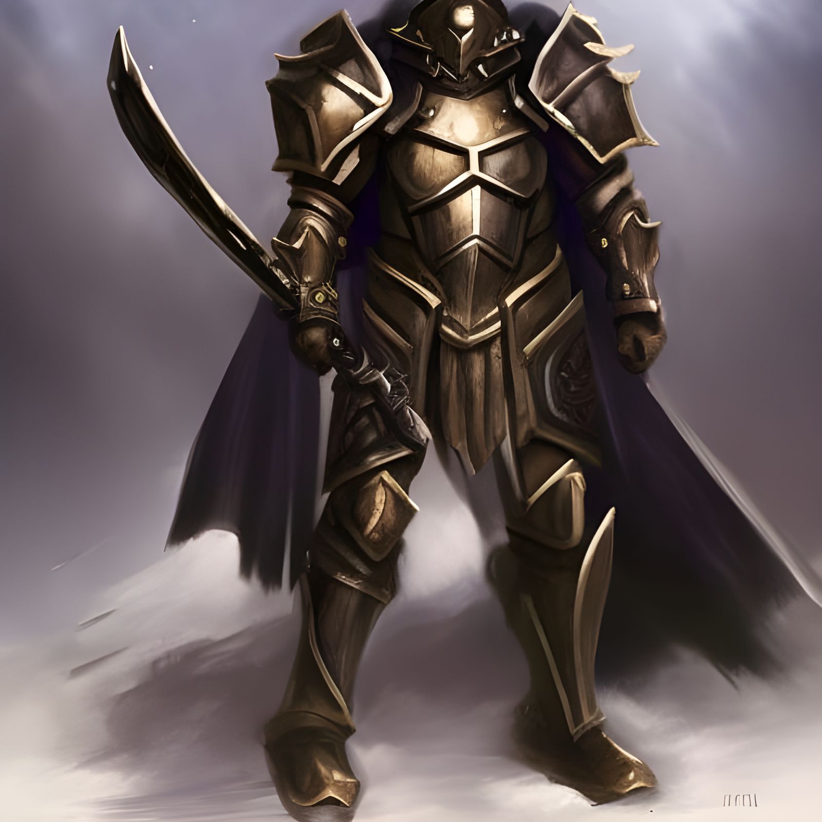 Armored Knight Portrait in Hyperdetailed Style