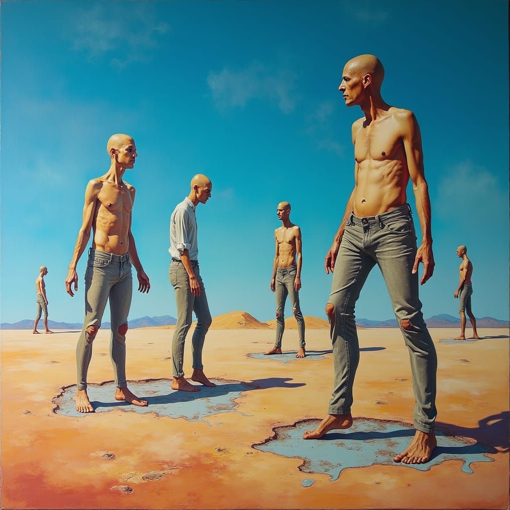 Surreal Desert Optical Illusion in a Dreamlike Style