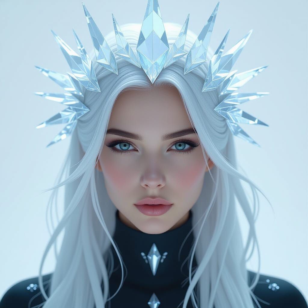 Crystalline Woman: A Photorealistic Portrait