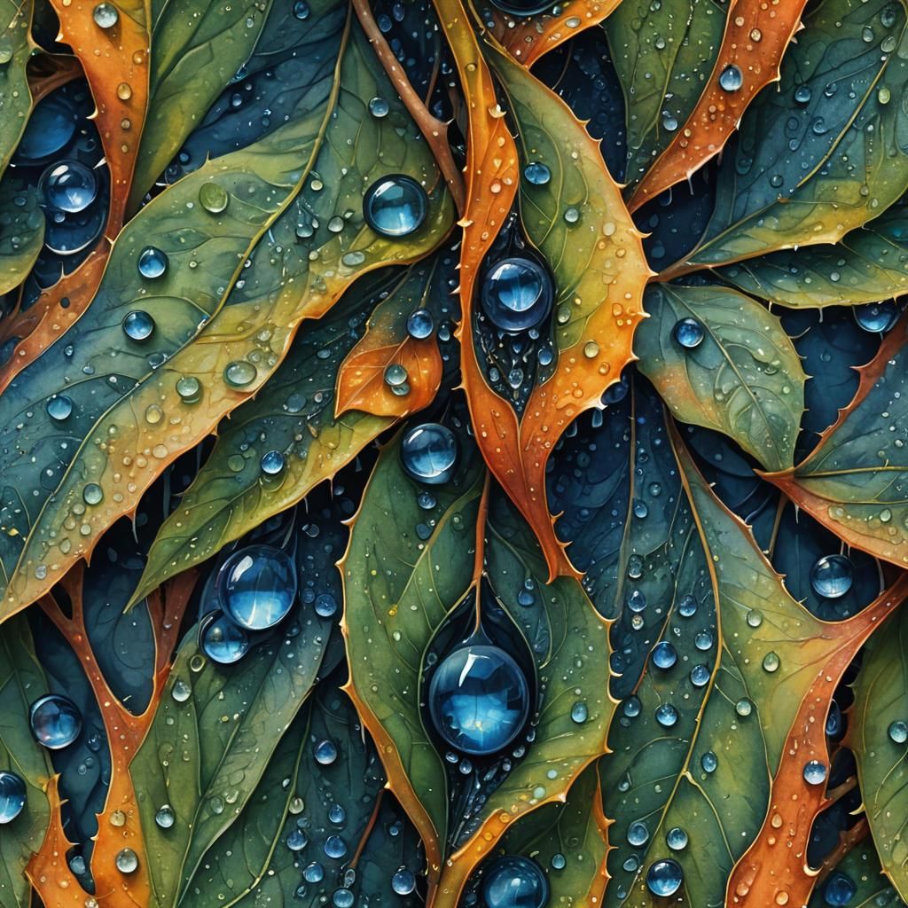 Beautiful dew drops shine in the morning light  Je me souvie...