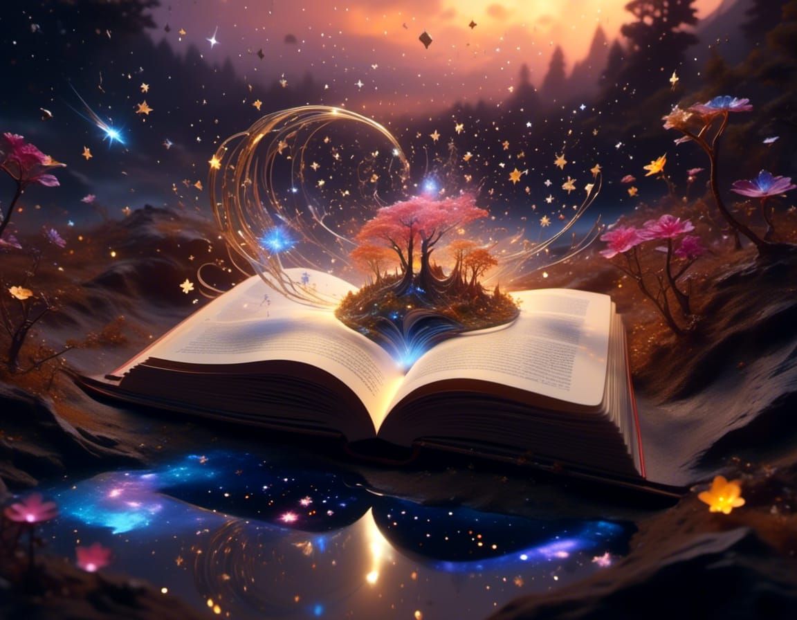 Ethereal World Emerges from Cosmic Book