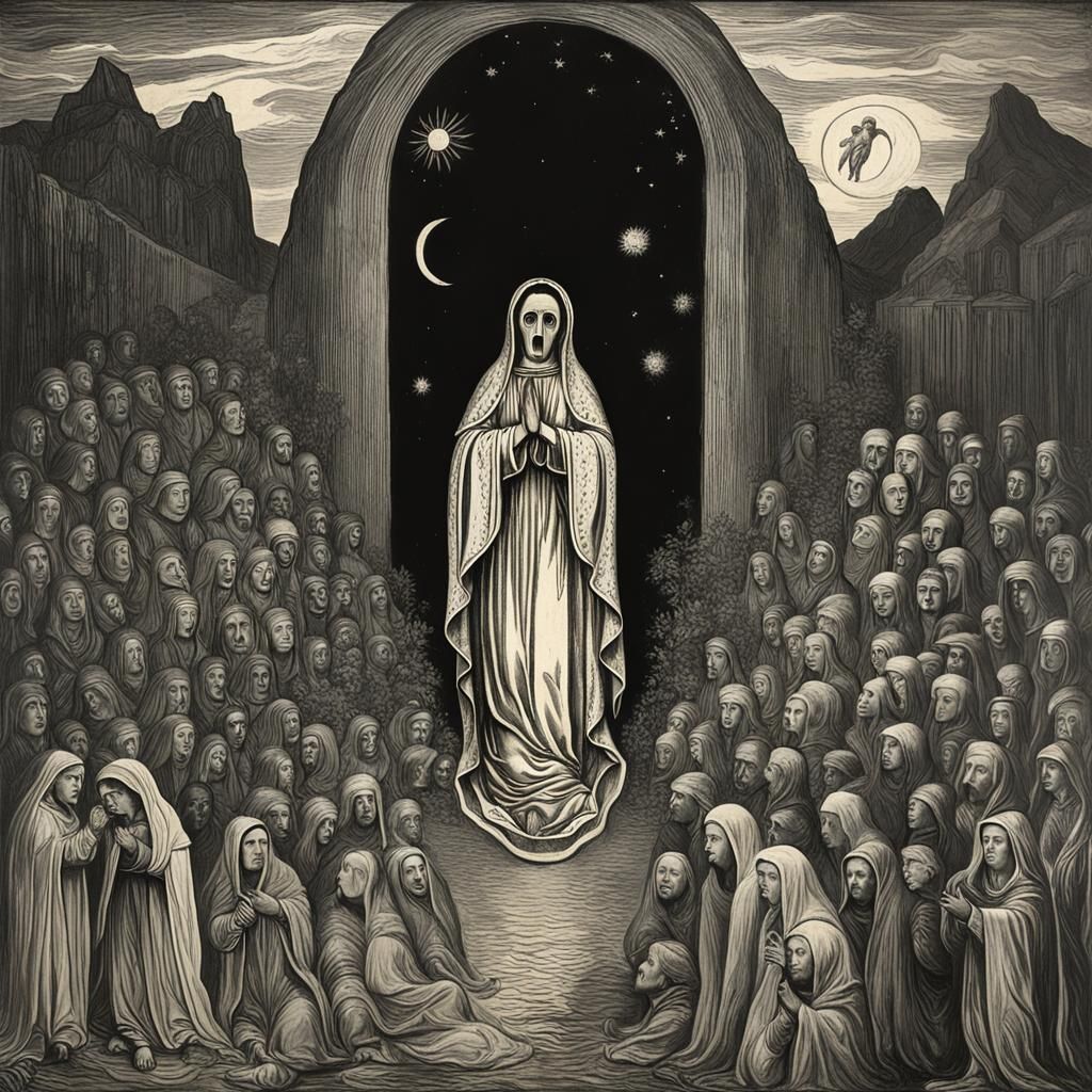 Virgin of Guadalupe in The Scream Style