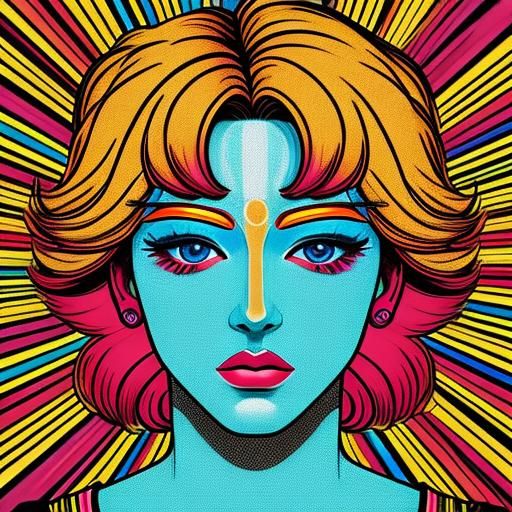 Manga Style Disco Pop Art Portrait