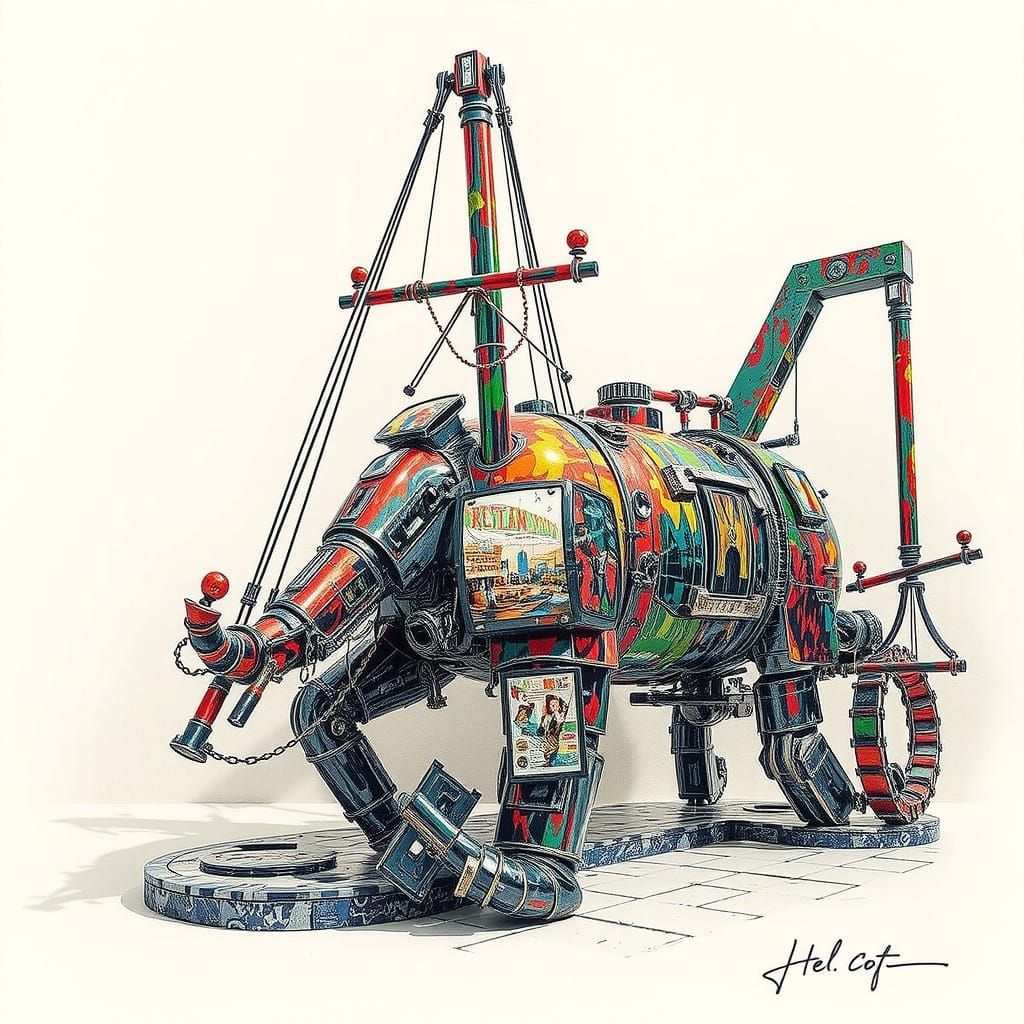 Hyperrealistic Sculpture with Dynamic Lighting