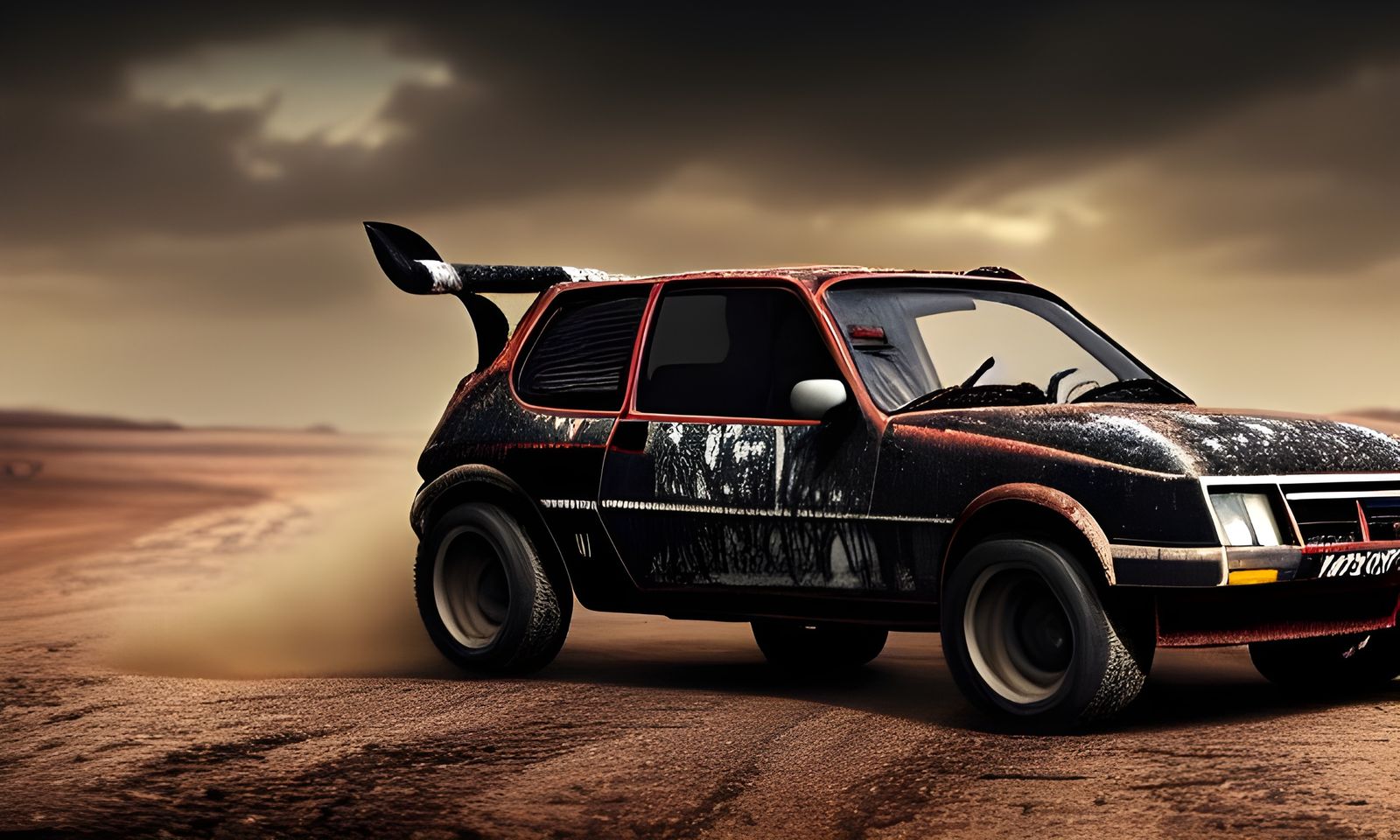 Mad Max Peugeot 205 GTI in Desolate Wasteland