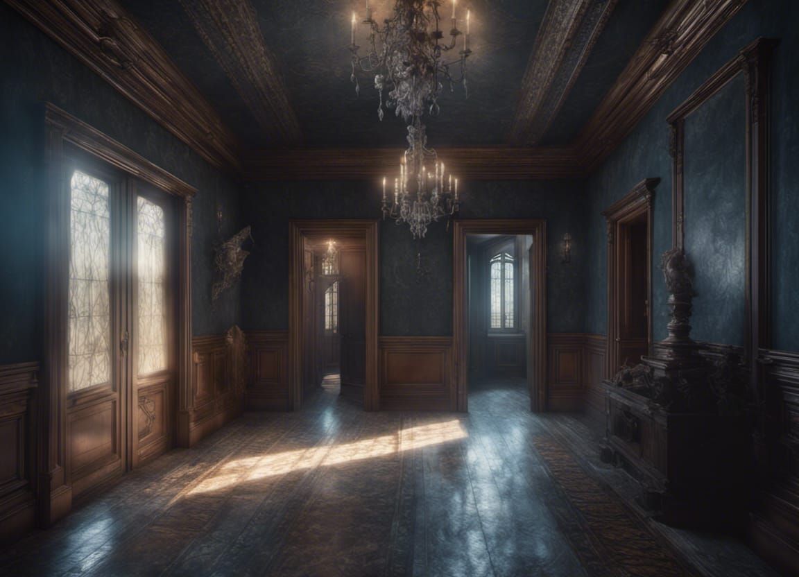 Ghost in a Haunted Victorian Mansion