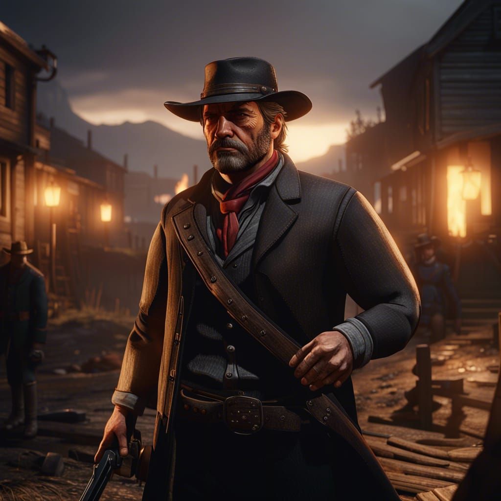 Arthur Morgan in Hyperdetailed 4K Concept Art