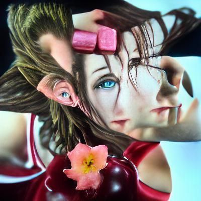 Hyperrealistic Portrait of Aerith Gainsborough
