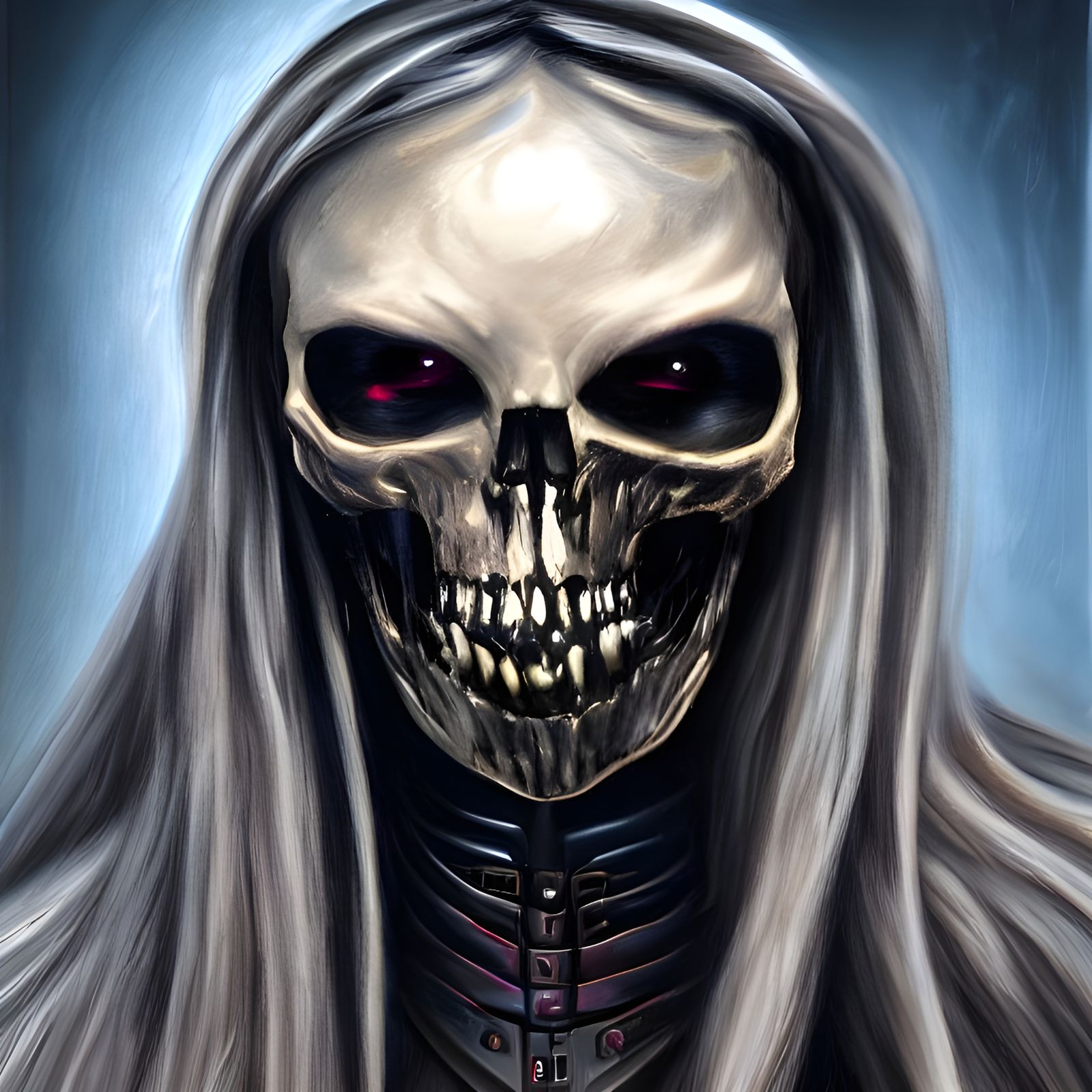 Hyperrealistic Death Knight in Dystopian Twilight