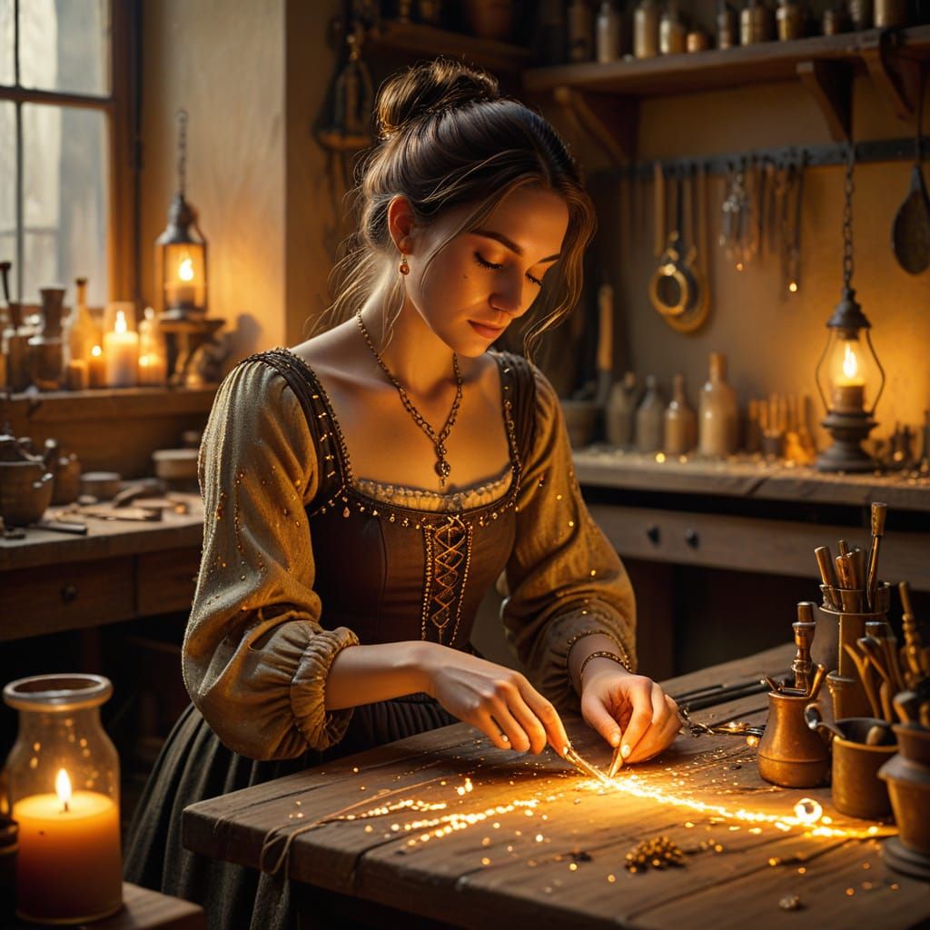 Whimsical Medieval Jeweler Creates Enchanted Necklace in Can...