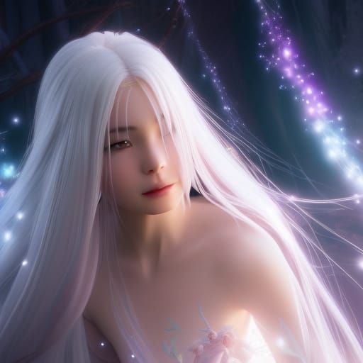 Anime Elves with Fairy Wings in Ethereal Style