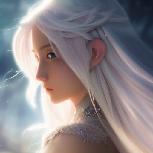 Elves with Fairy Wings in Anime Key Visual Style