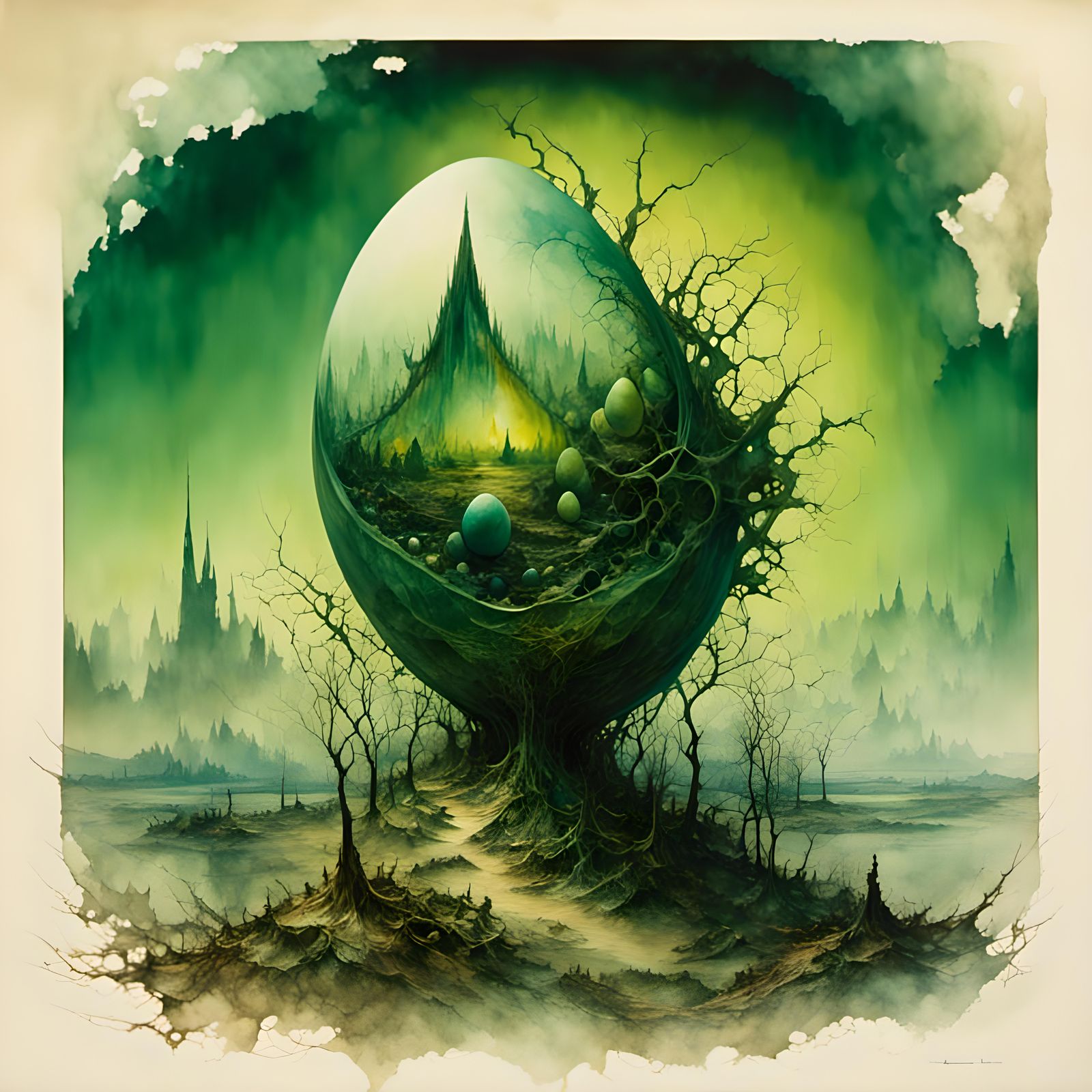 Green Goblin Emerges in Chromatic Surrealism