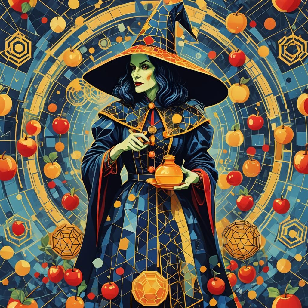 Geometric Bauhaus Art of the Wicked Witch