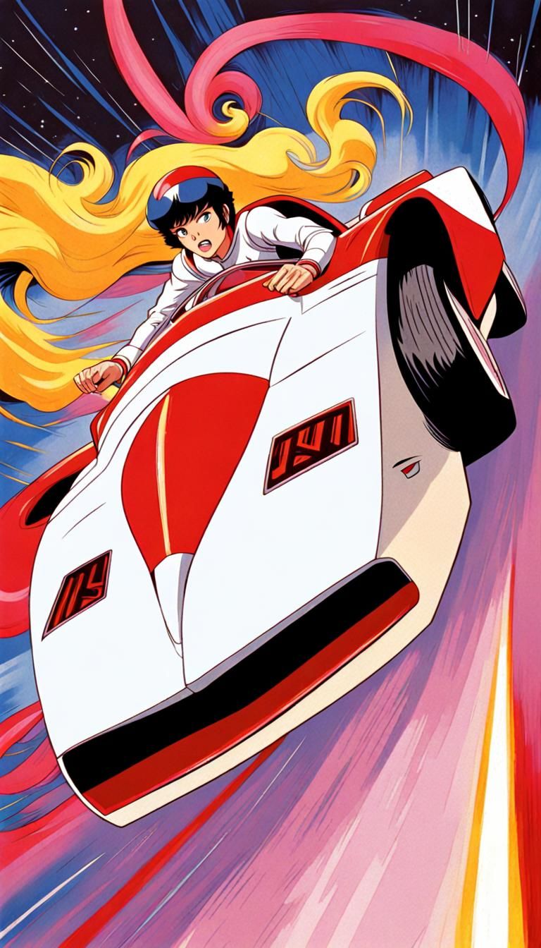Speed Racer: Mach 5 in 80s Anime Style
