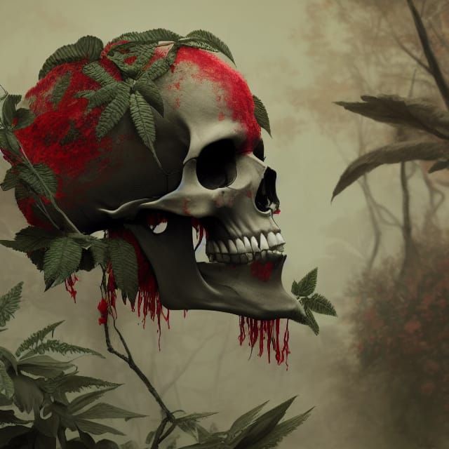 Flower skull