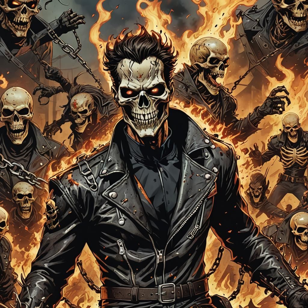 Macabre Waltz: Young Man Dances with Undead in Emerald Infer...