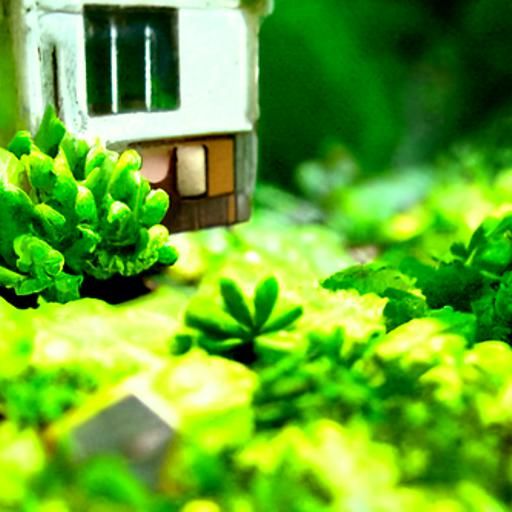 Moss-Covered Brick House in Forest, Photorealistic 4K
